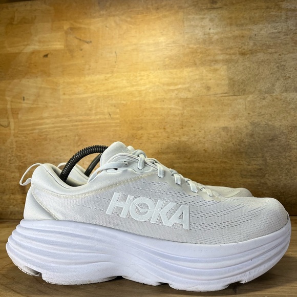 Hoka One One Other - Hoka One One Bondi 8 REFLECTIVE Mens Size 10 Running Shoes Sneakers White